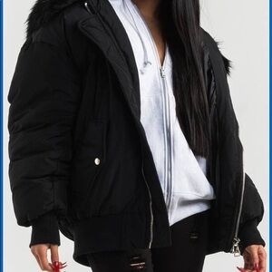 Akira Oversized Bomber Jacket